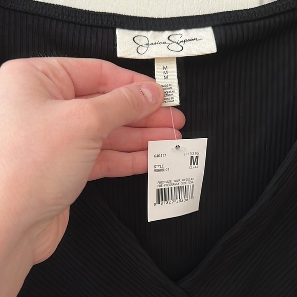 JESSICA SIMPSON MATERNITY BODYSUIT: BLACK: NEW WITH TAGS: SIZE M - Picture 5 of 6